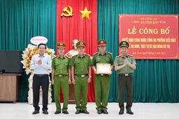 Công bố quyết định công nhận “Công an phường kiểu mẫu về an ninh, trật tự và văn minh đô thị”