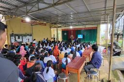 Công an xã Hiếu, huyện Kon Plông tổ chức phát động phong trào toàn dân bảo vệ ANTQ khối trường học trên địa bàn năm 2022