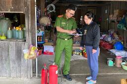 Kon Plông: Công an xã Đắk Tăng tổ chức tuyên truyền, kiểm tra an toàn PCCC đối với khu dân cư, hộ gia đình, nhà ở kết hợp sản xuất kinh doanh  trên địa bàn xã Đắk Tăng