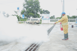 Tổ chức thực tập phương án chữa cháy của cơ quan Công an tại Cửa hàng xăng dầu Đăk Mar