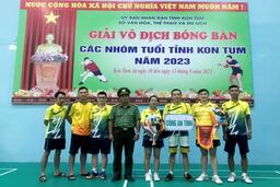 Công an tỉnh đạt thành tích cao tại giải vô địch bóng bàn các nhóm tuổi tỉnh Kon Tum