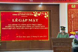 Công an thành phố Kon Tum tổ chức gặp mặt, chúc Tết gia đình và công dân đăng ký thực hiện nghĩa vụ tham gia CAND