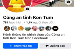 Trang thông tin Công an tỉnh Kon Tum trên nền tảng mạng xã hội chính thức được đưa vào hoạt động