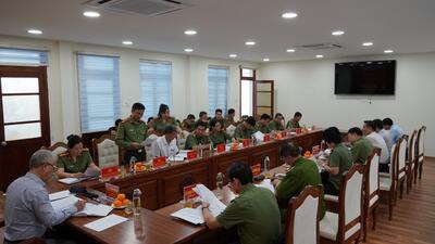 Đoàn kiểm tra, đánh giá kết quả thực hiện Kết luận số 44 của Ban Bí thư làm việc với Đảng uỷ Công an tỉnh Kon Tum