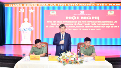 Hội nghị tổng kết Quy chế phối hợp giữa Công an tỉnh Kon Tum, Công an tỉnh Gia Lai và Công ty Phát triển thủy điện Sê San